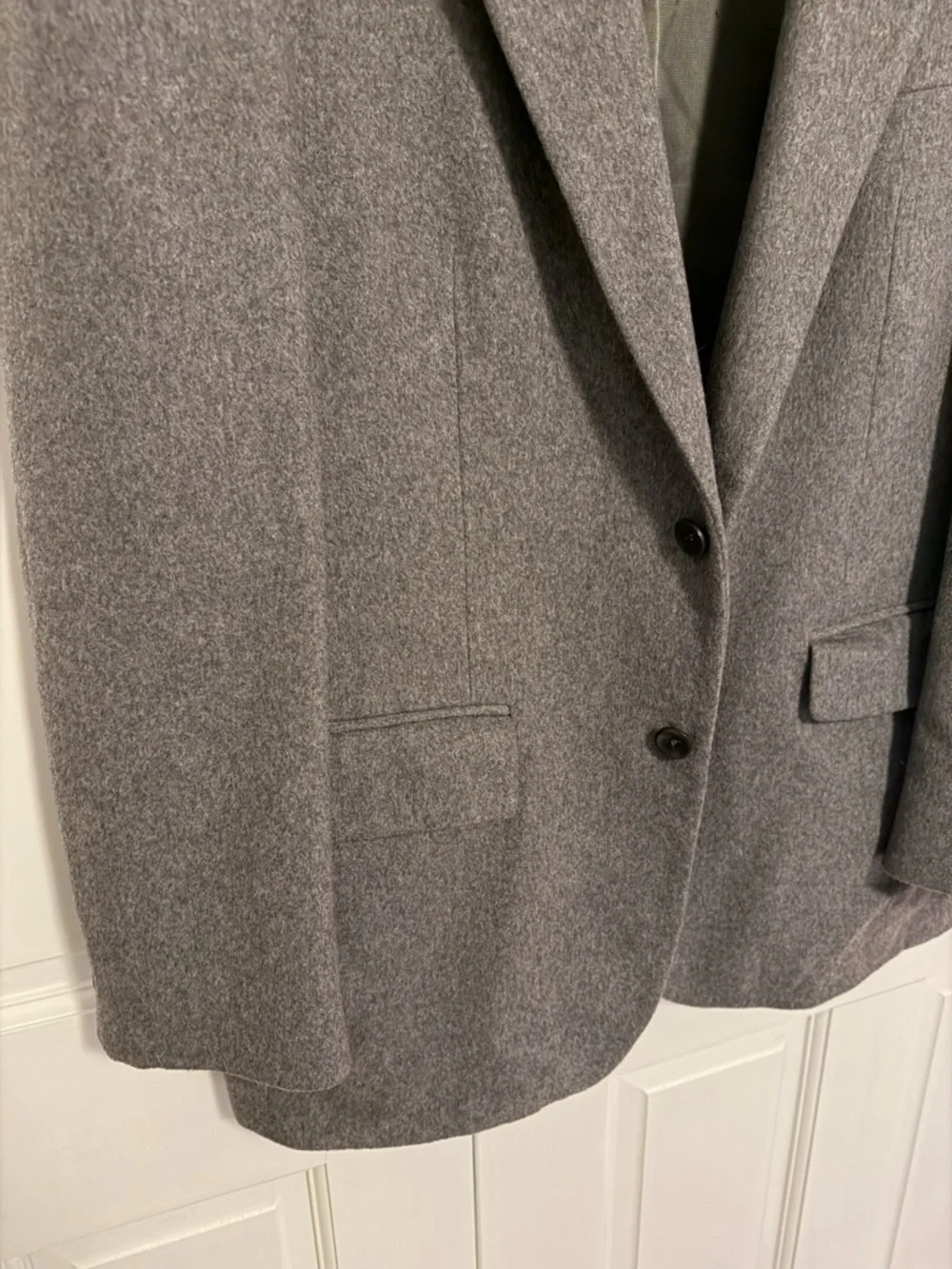 Oscar de la Renta Wool Cashmere Blazer Men's 42R Gray Sport Coat Tailored Jacket